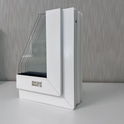 GKBM 80 سری UPVC Extruded پنجره های کششی سفید پروفایل های داخلی و خارجی