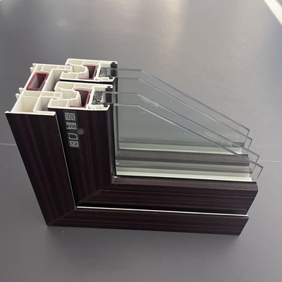 GKBM 105 سری UPVC پروفایل پنجره کشویی قطعات ساختاری سفید